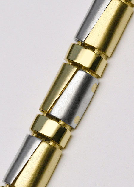 Foto 2 - Designer-Schmuckset Halskette und Armband Halb Zylinder, K2414