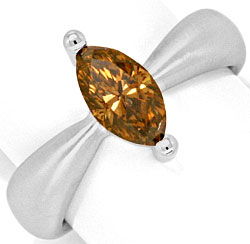 Foto 1 - 1,3ct Diamant Navette massiv 18K Weißgold-Ring, R3030