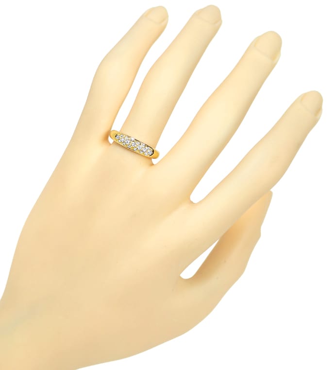 Foto 4 - Bandring mit Diamanten Pavee ausgefasst in 18K Gelbgold, S1733