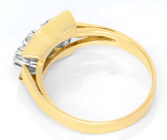 Foto 3 - Brillant-Ring Gelbgold-Weißgold 3 Diamanten, S3700