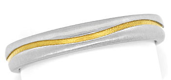 Foto 1 - Design-Ring in 950er Platin mit 750er Gelbgold Streifen, S9558