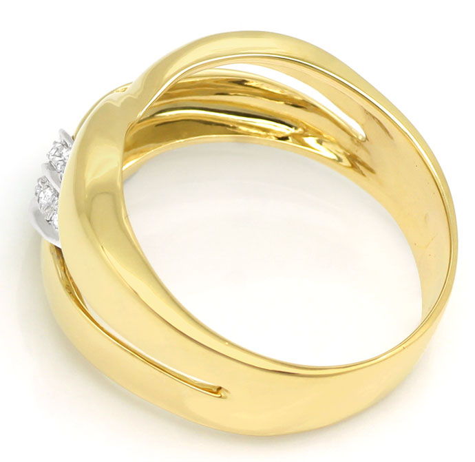 Foto 3 - Gold-Ring mit River Lupenreinen Diamanten in massiv 750, S9634