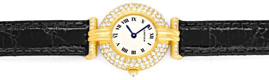 Foto 1 - Cartier Colisee Diamantgehäuse DamenArmbanduhr 18K Gold, U1203