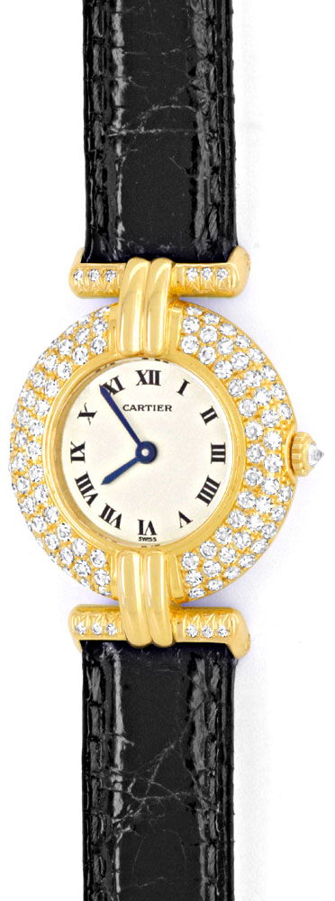 Foto 2 - Cartier Colisee Diamantgehäuse DamenArmbanduhr 18K Gold, U1203