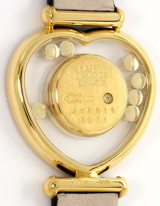 Foto 5 - Chopard Happy Diamonds Herz Damen-Armbanduhr, Gelb Gold, U2231